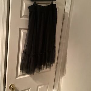 Black tulle skirt